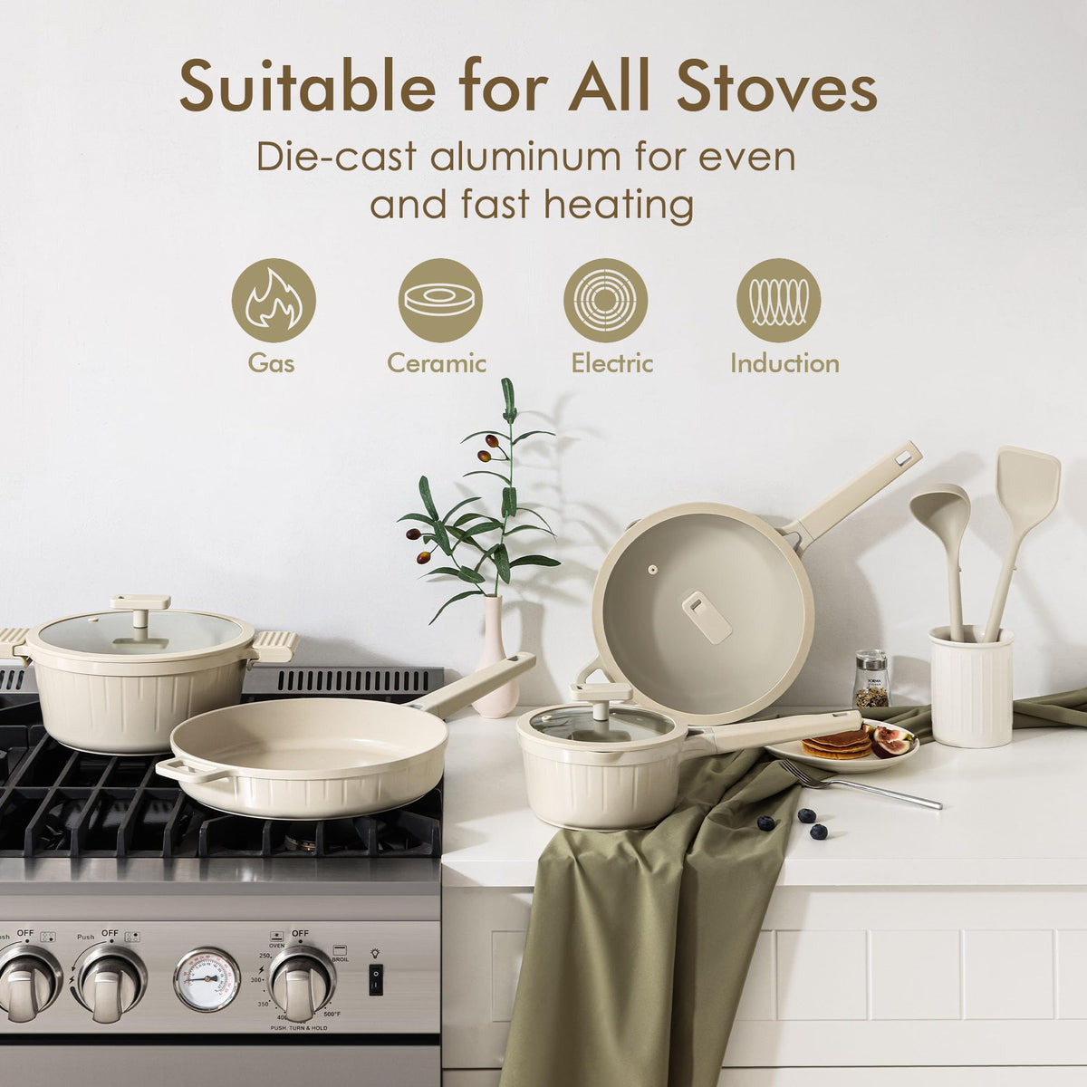 14 Pc Non Stick Ceramic Cookware Set H4864