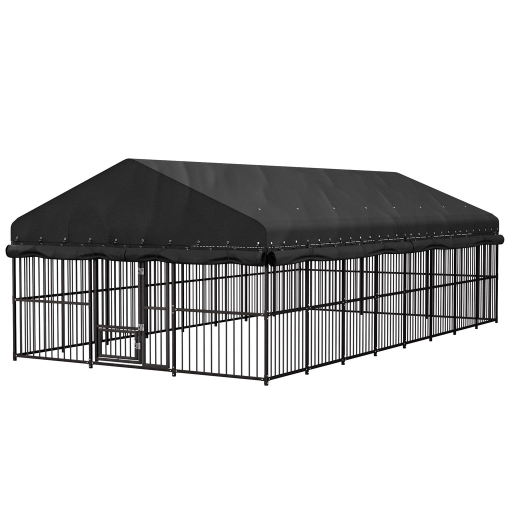10x20 FT Heavy Duty Outdoor Dog Kennel with Roof M17245
