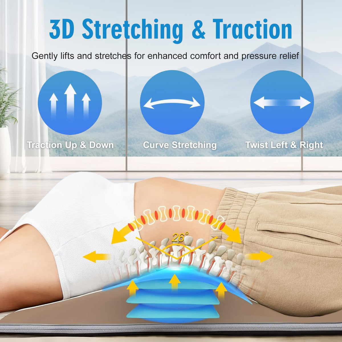 Full Body Massage Mat with Lumbar Pad & Headrest X230924