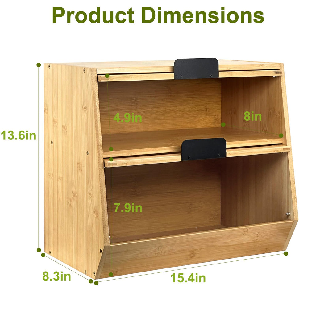 Wooden Bread Box with Window G2746