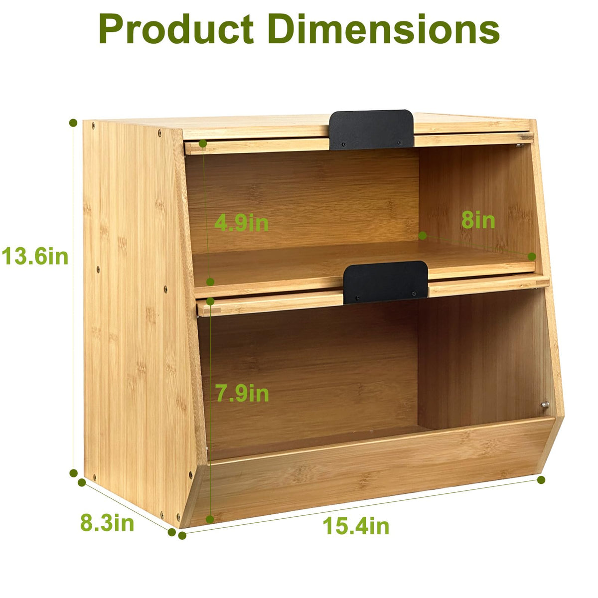 Wooden Bread Box with Window G2746