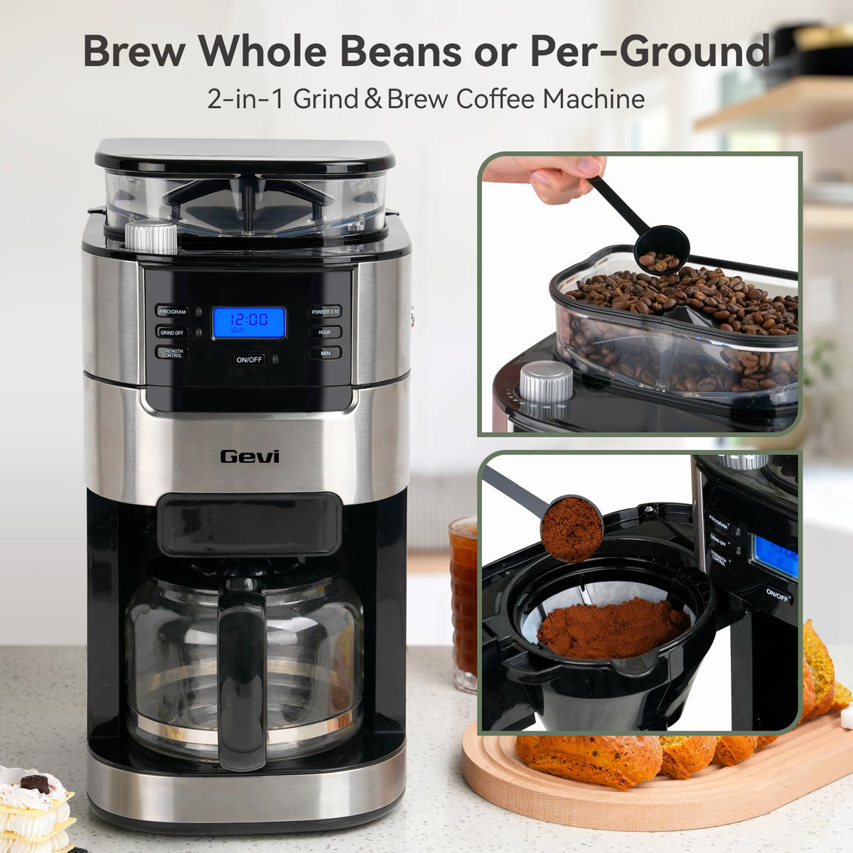 10-Cup Grind & Brew Coffee Maker with Burr Grinder S442409
