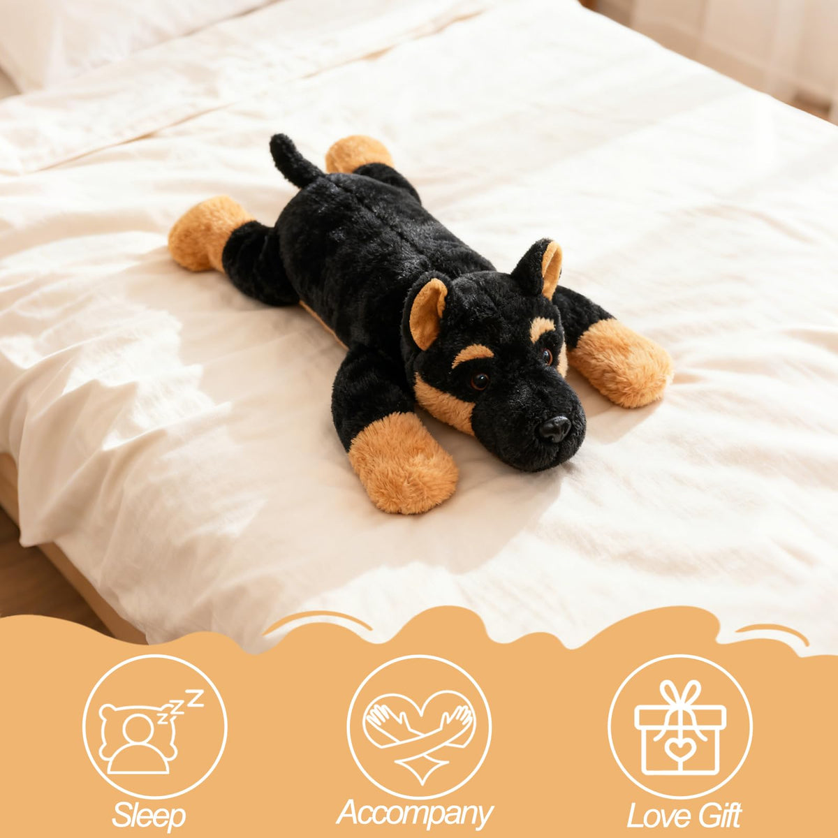 20" 4.1 lbs German Shepherd Plush Hugging Pillow C21130