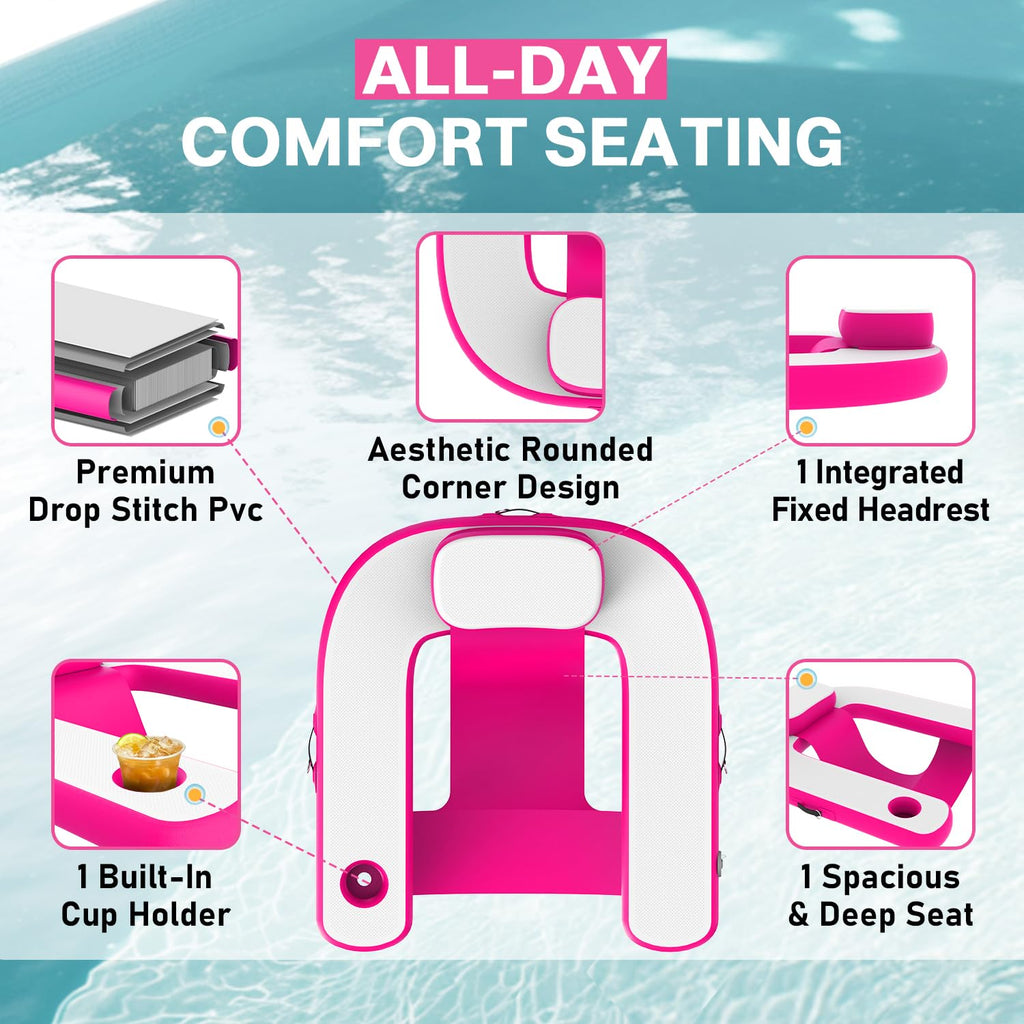 Pool Floats with Cup Holder & Headrest W538264