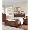 King Bed Frame with Ornate Post Headboard Solid Pine Wood I84874