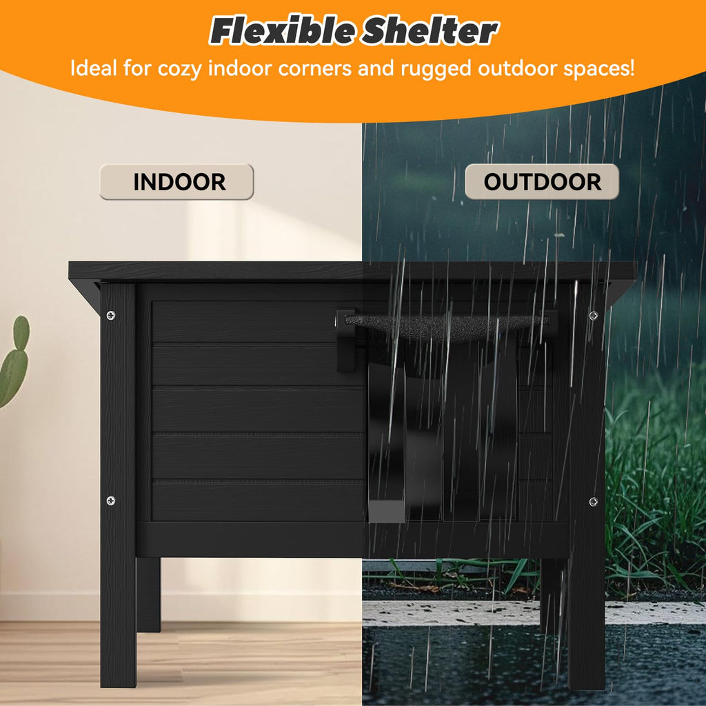 Weatherproof Insulated Solid Wood Outdoor Cat House V3839