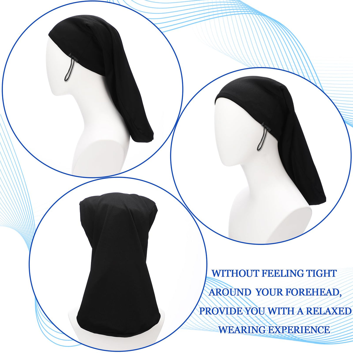 2 Pcs Dreadlock Sleep Cap I202