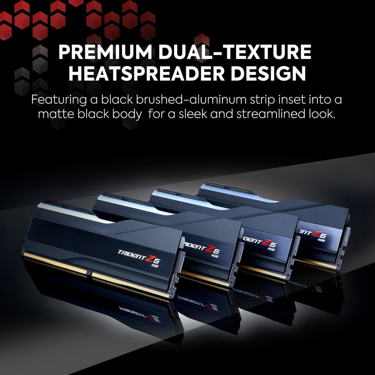DDR5 RAM 32GB 2x16GB Desktop Computer Memory Matte Black Q1778