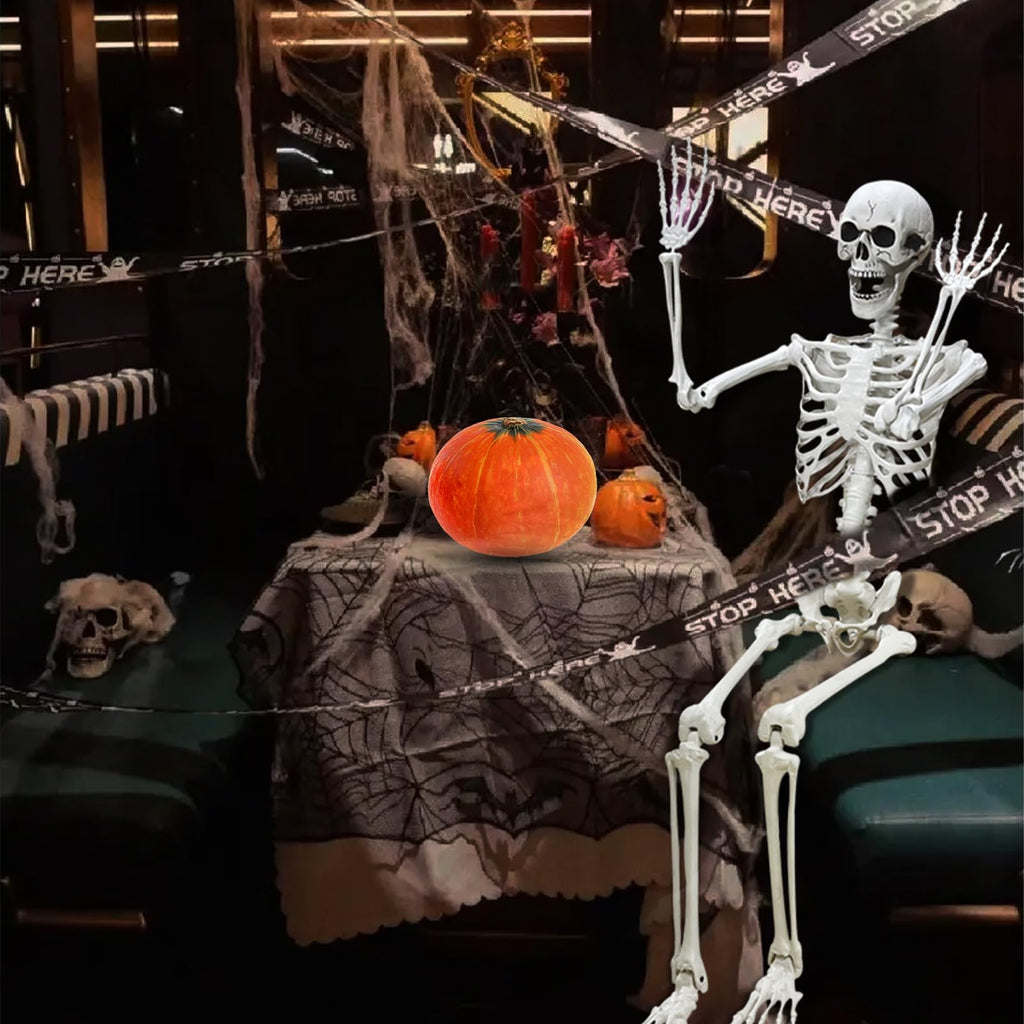 5.4Ft Poseable Life Size Human Skeleton with Rope Z398635