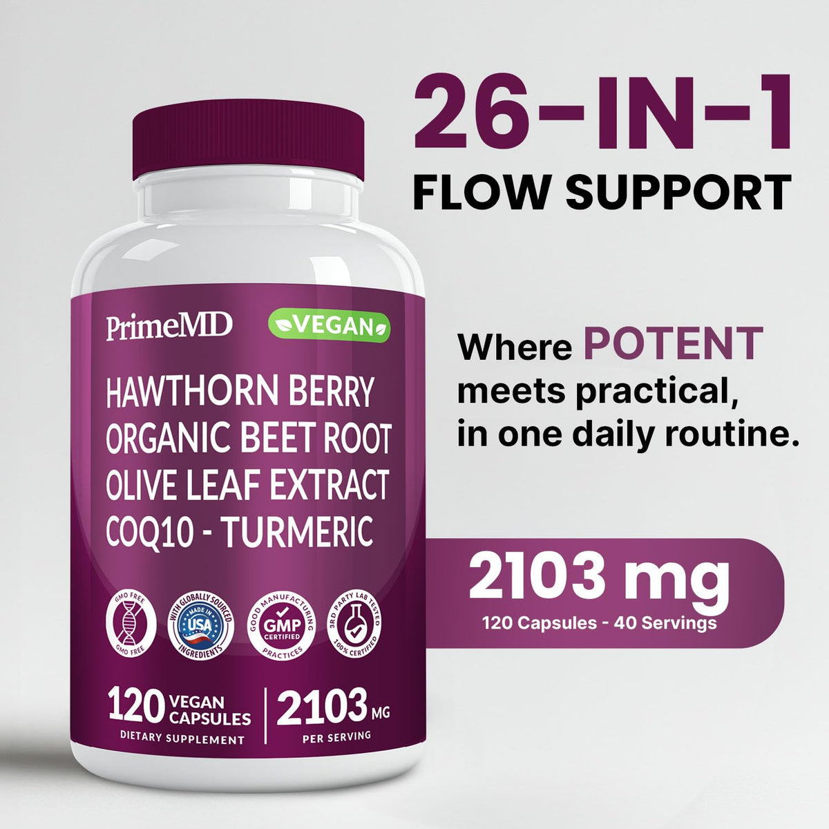 120 Caps Beet Root & CoQ10 Nitric Oxide Support M67155