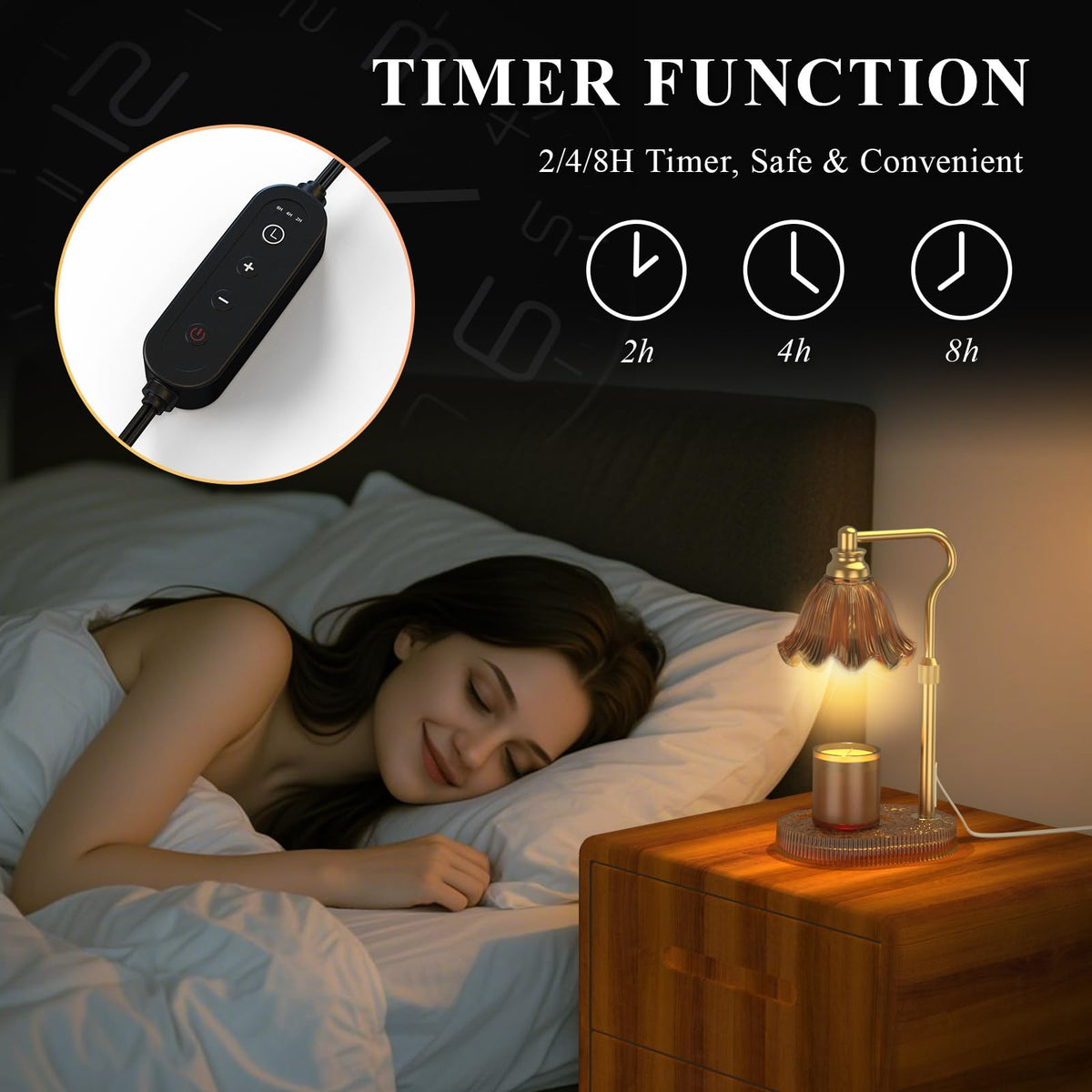 Candle Warmer Lamp with Timer & Dimmer V16730