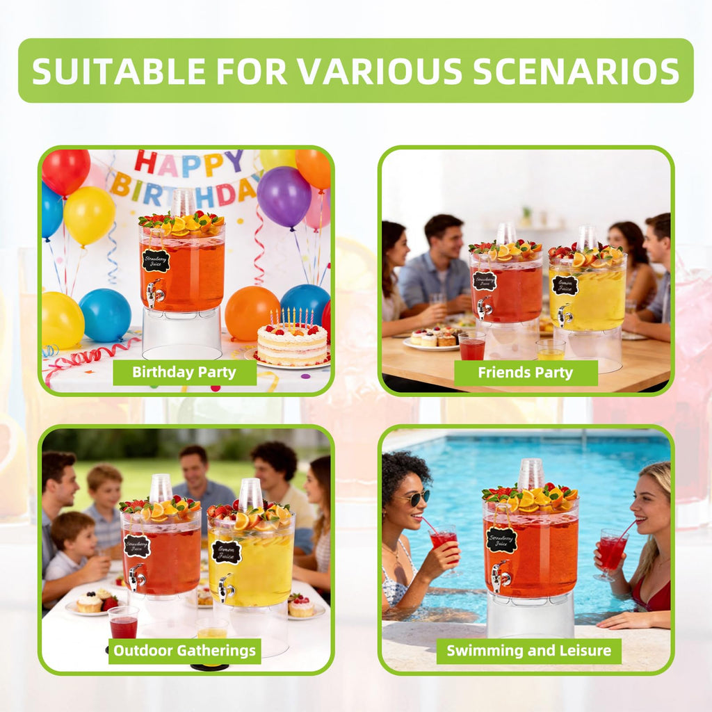 2 Gallon Drink Dispenser with Multi-Function Lid G21341