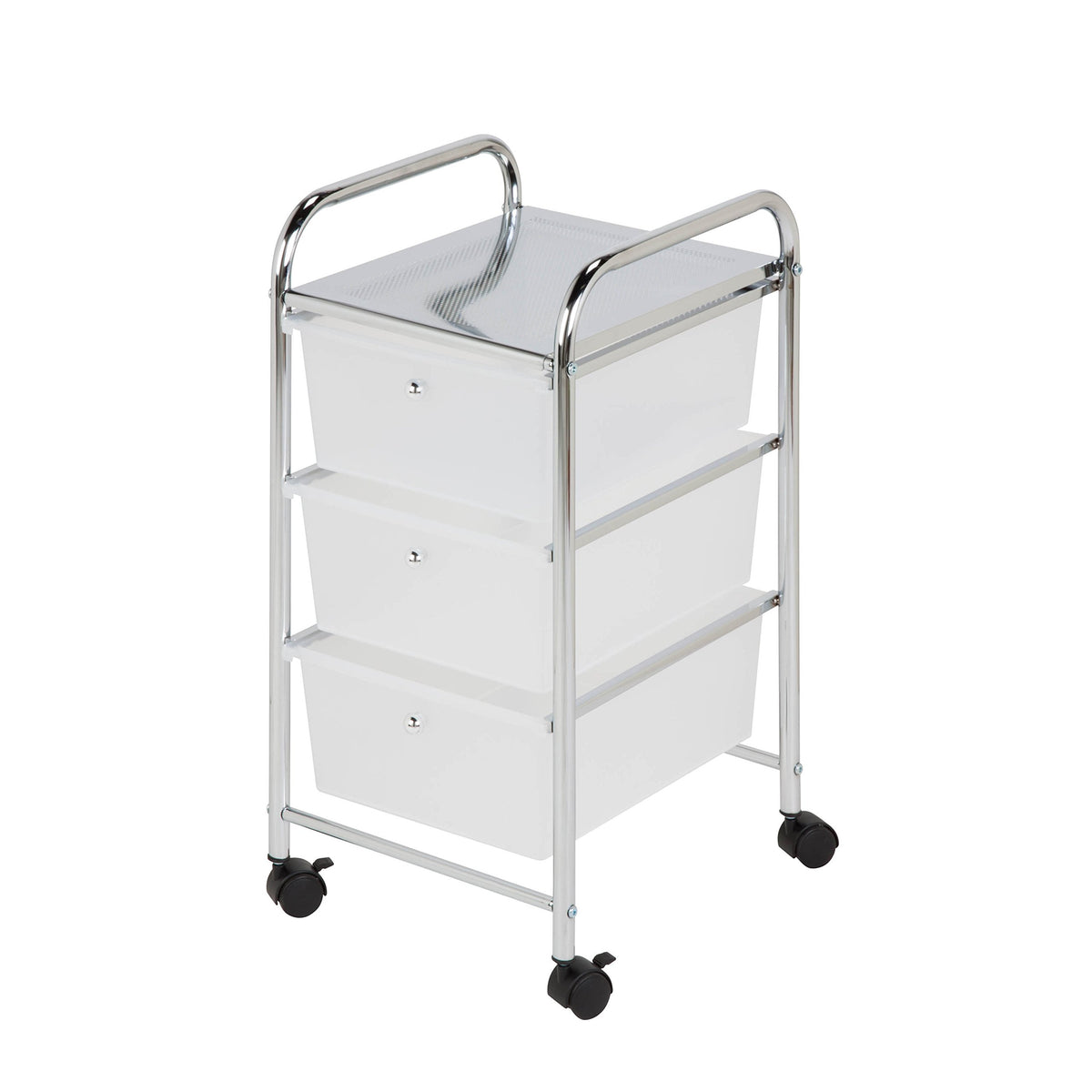 3 Drawer Plastic Storage Cart on Wheels X343959