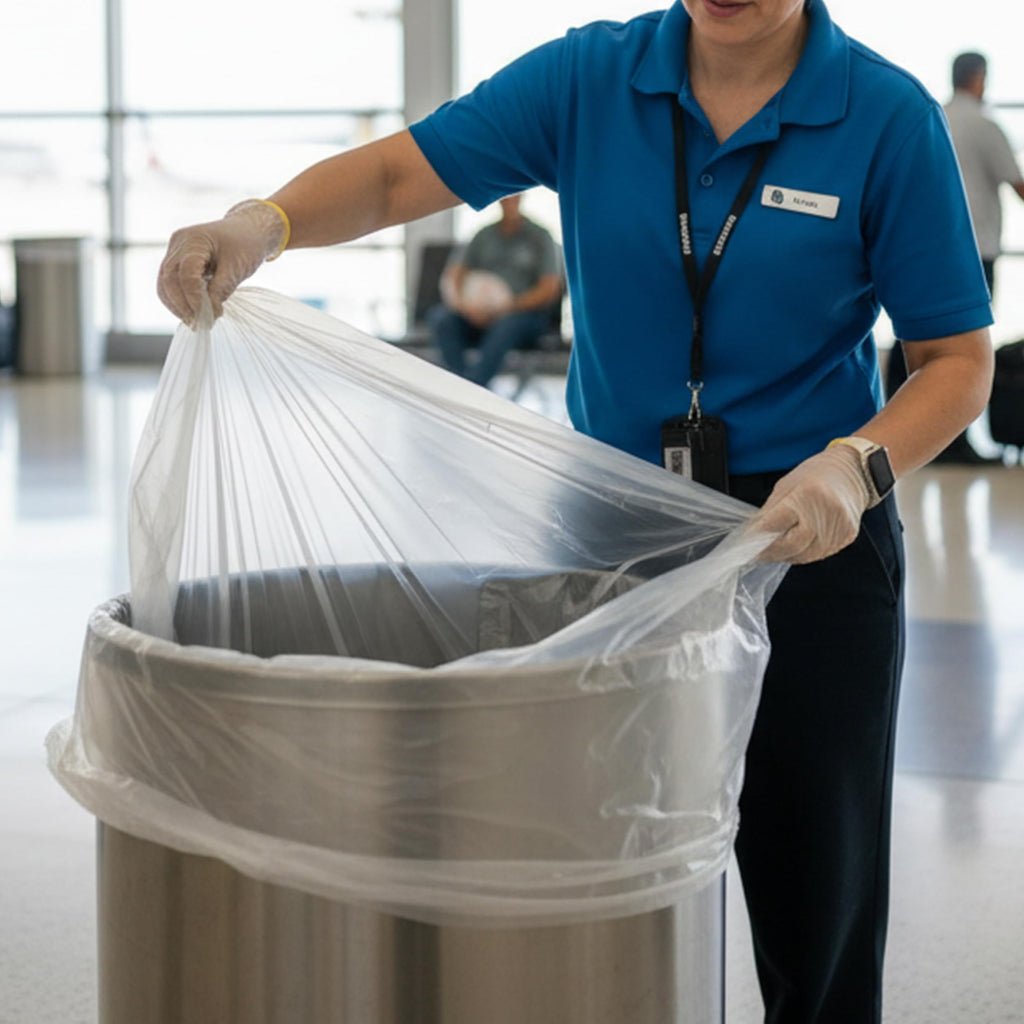 Clear 40-45 Gallon Trash Can Liners U57824