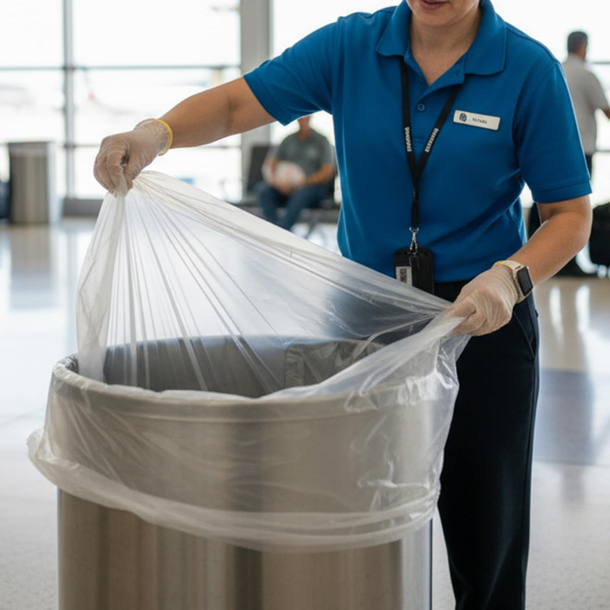 Clear 40-45 Gallon Trash Can Liners U57824