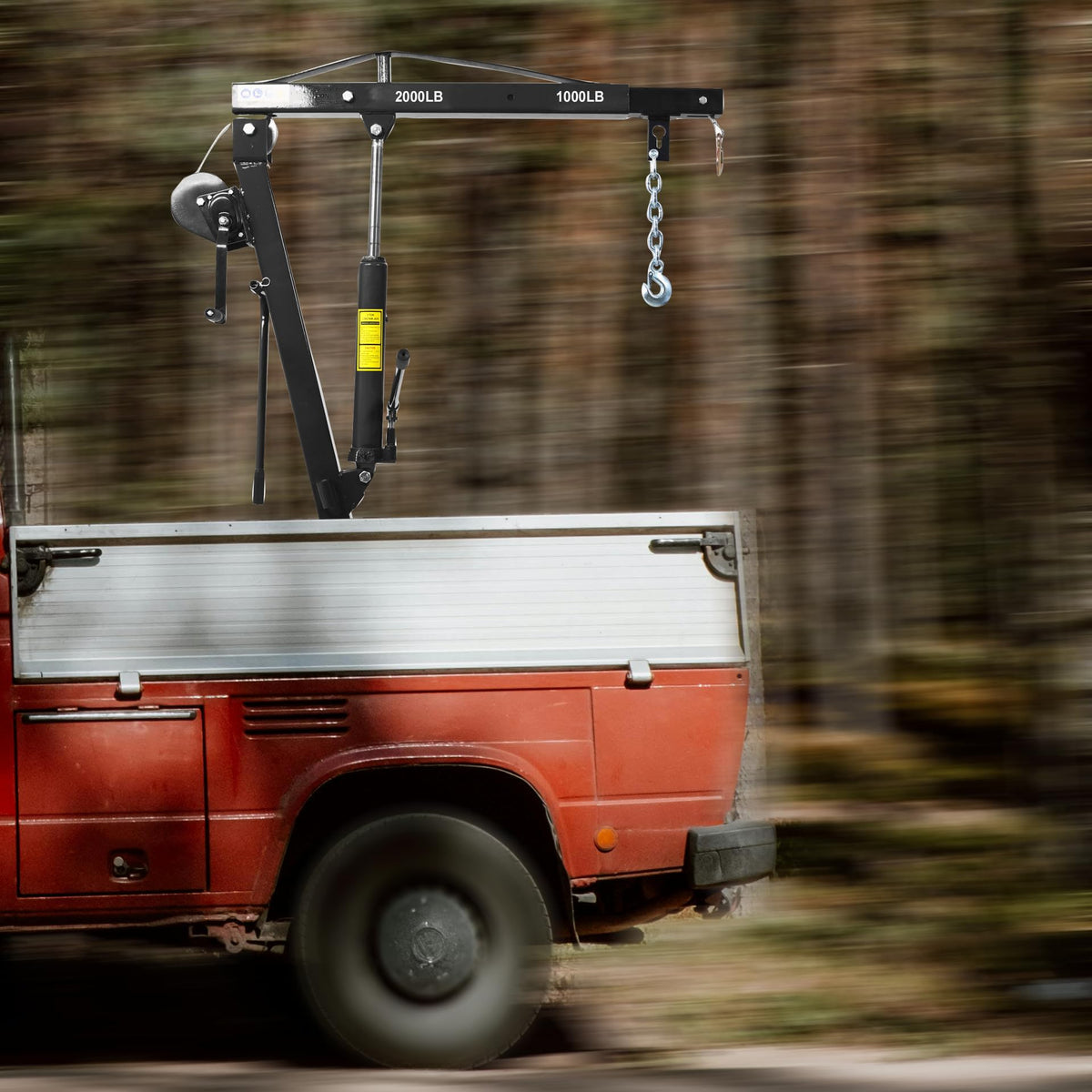 2000 lbs Folding Truck Crane with Hydraulic Winch M461