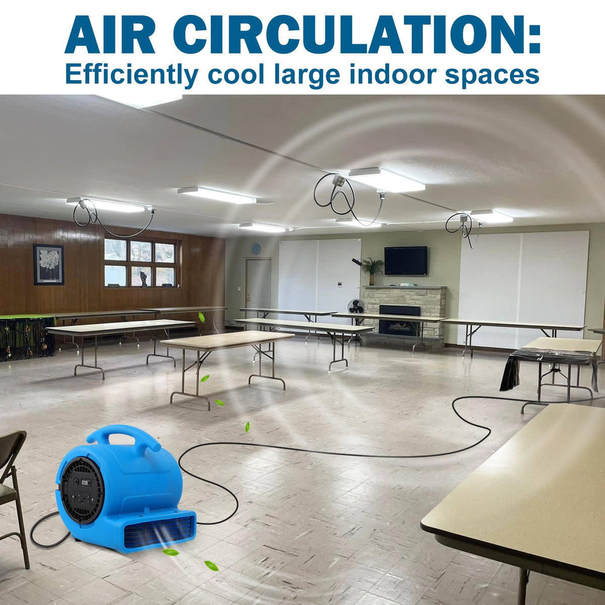 1/4hp 1000CFM 2 Speed Air Mover Floor Fan A69872