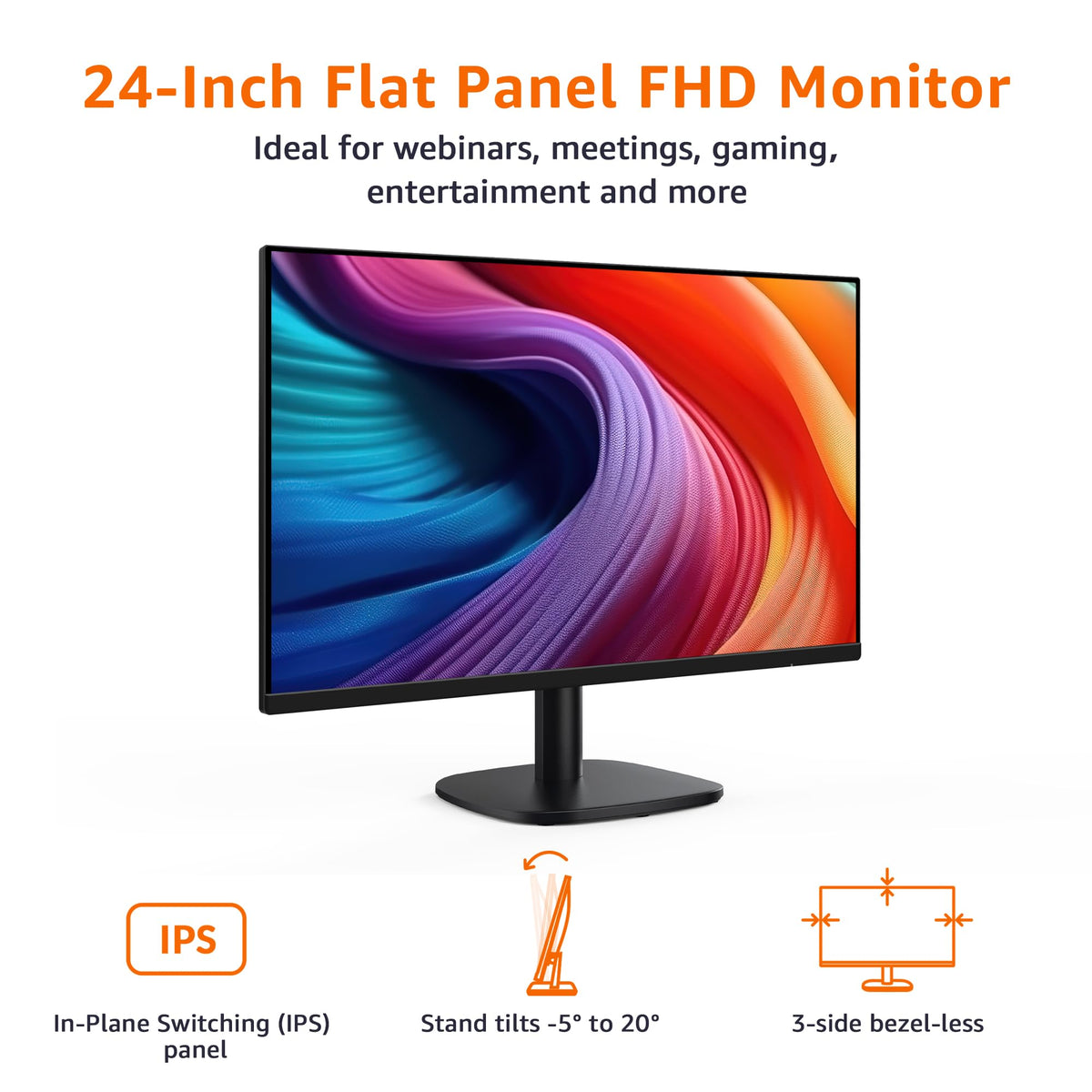 24 Inch FHD 1080P 100Hz Monitor with Speakers B417