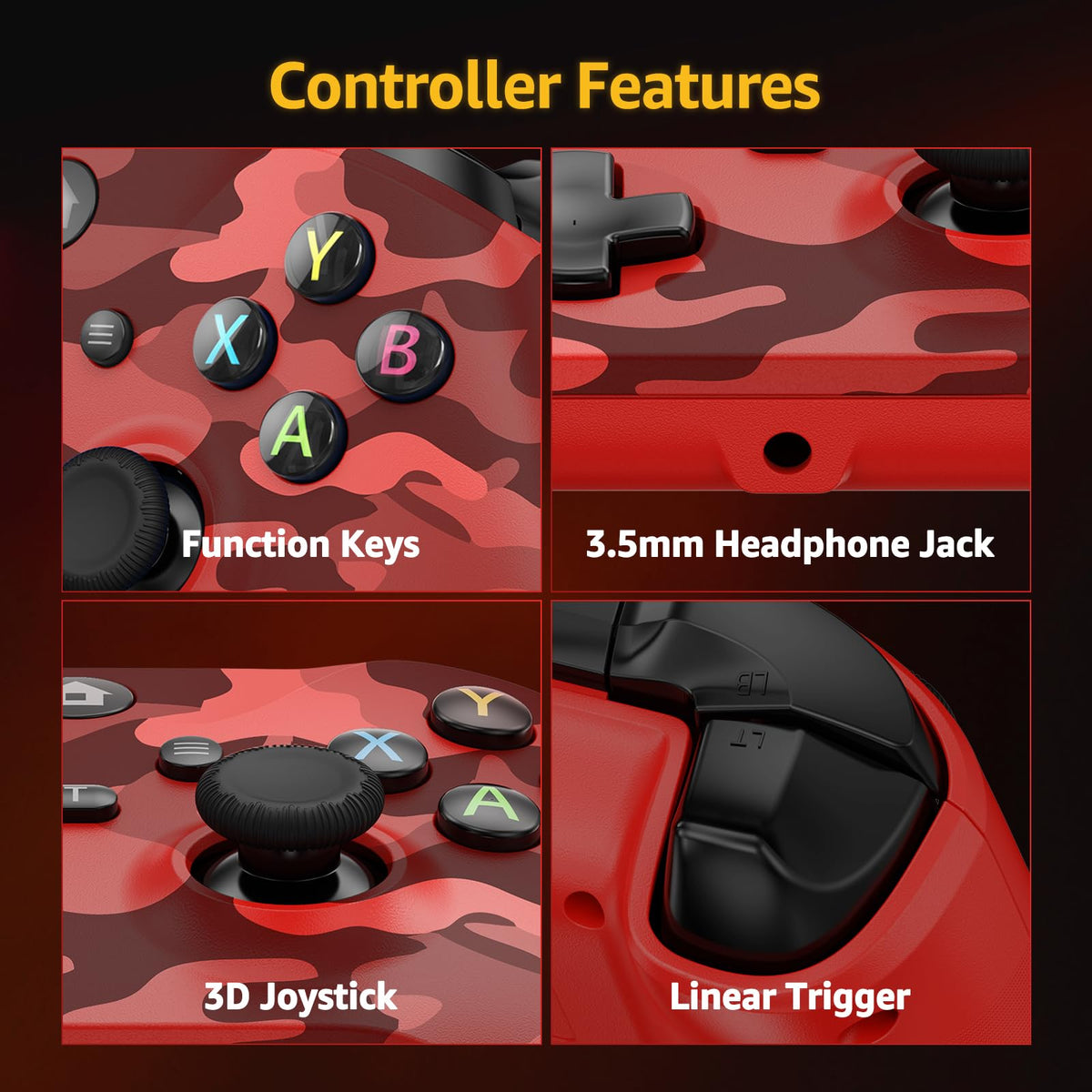 Wireless Controller for X-BOX One/PC Camo Red X993340