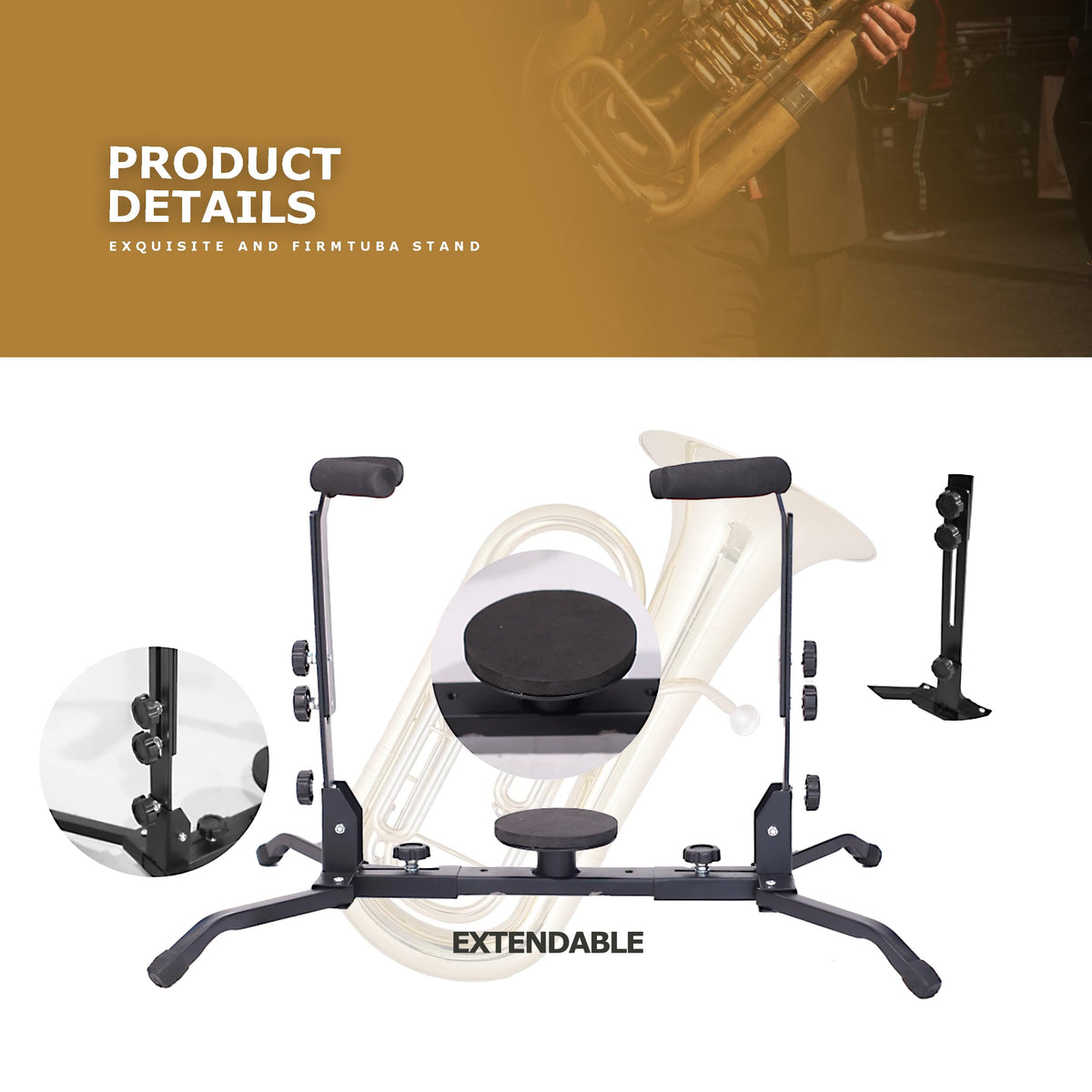Adjustable Foldable Tuba Stand R693214
