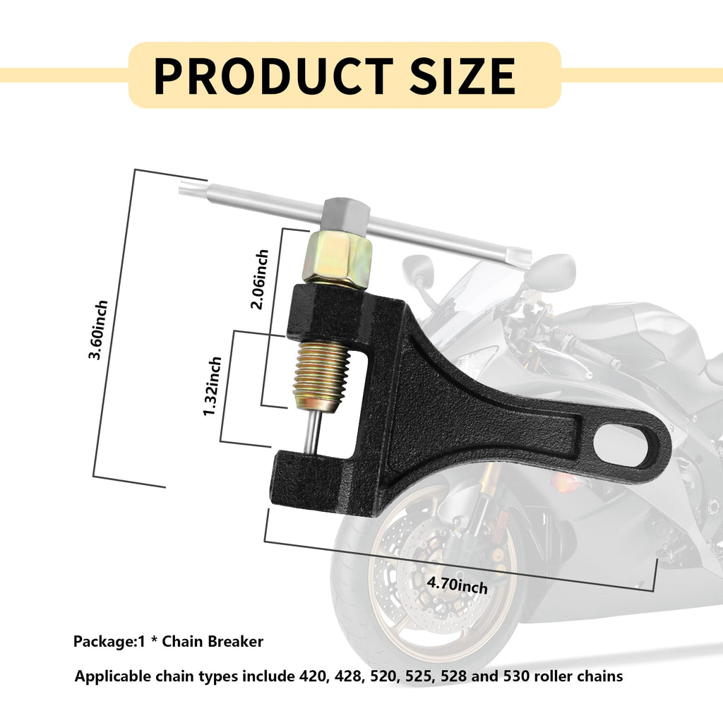 Motorcycle Chain Breaker Tool #420 428 520 525 528 530 J54420