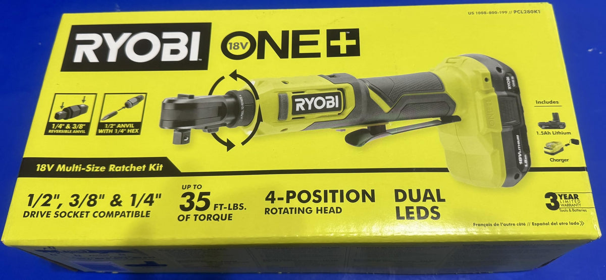 18V Cordless Ratchet Kit with Battery and Charger X37945