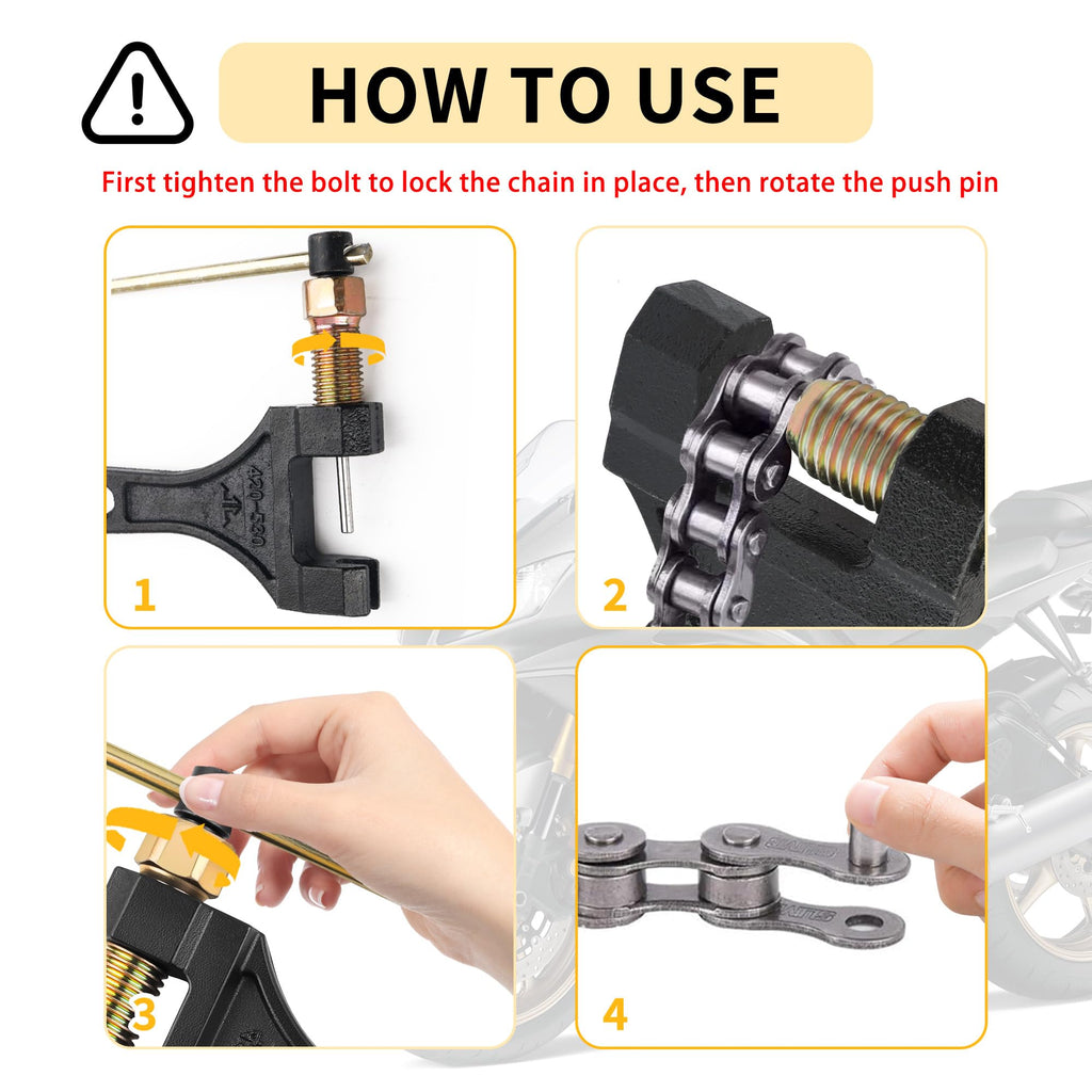 Motorcycle Chain Breaker Tool #420 428 520 525 528 530 J54420