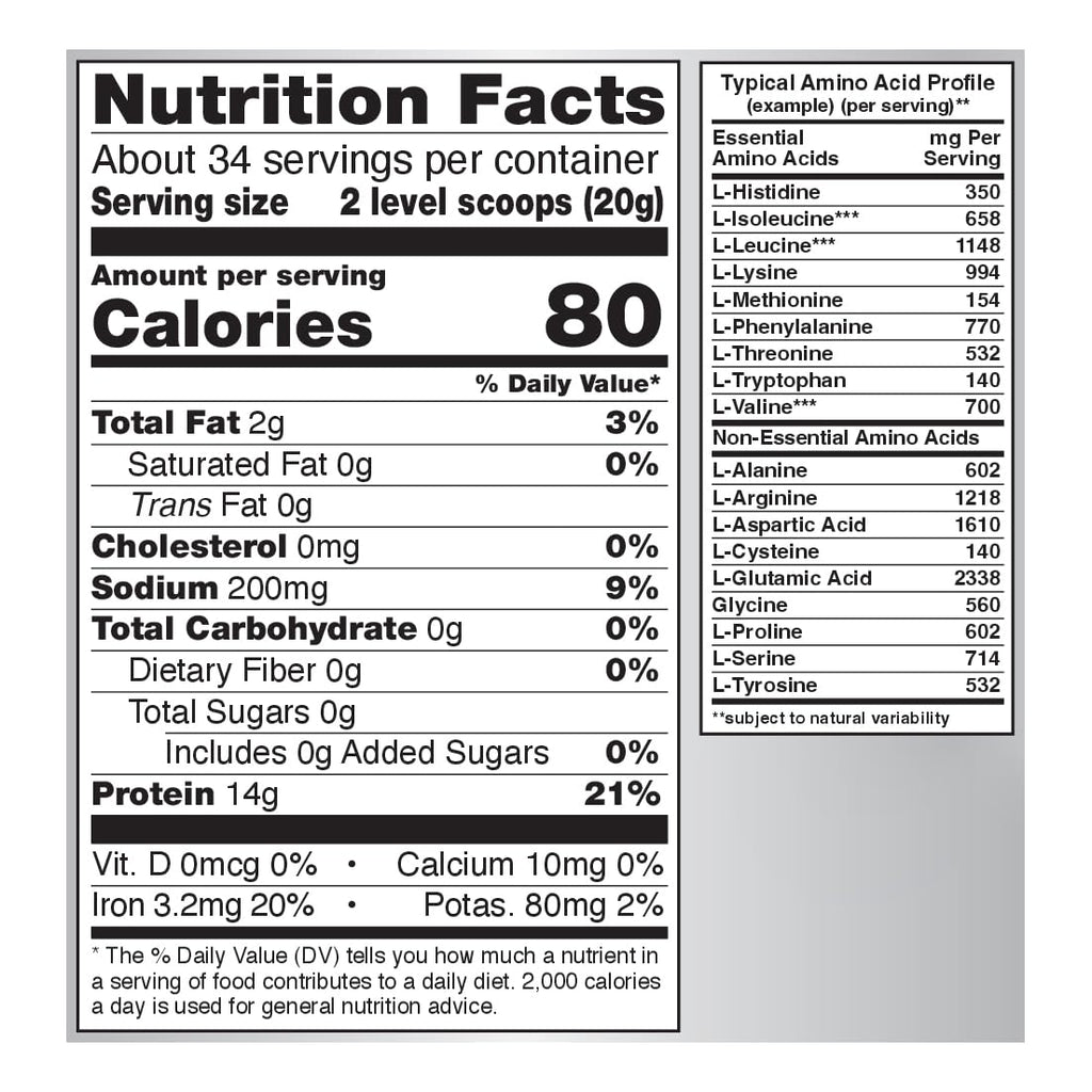 Organic Pea Protein Powder 1.5 lbs P890