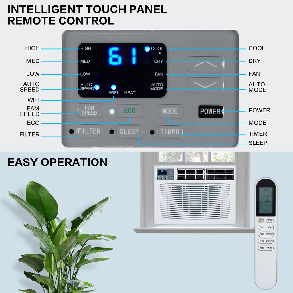12000 BTU 4-in-1 Window Air Conditioner with Heat E47174
