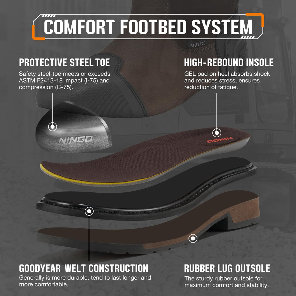 Steel Toe Waterproof Work Boots A1218
