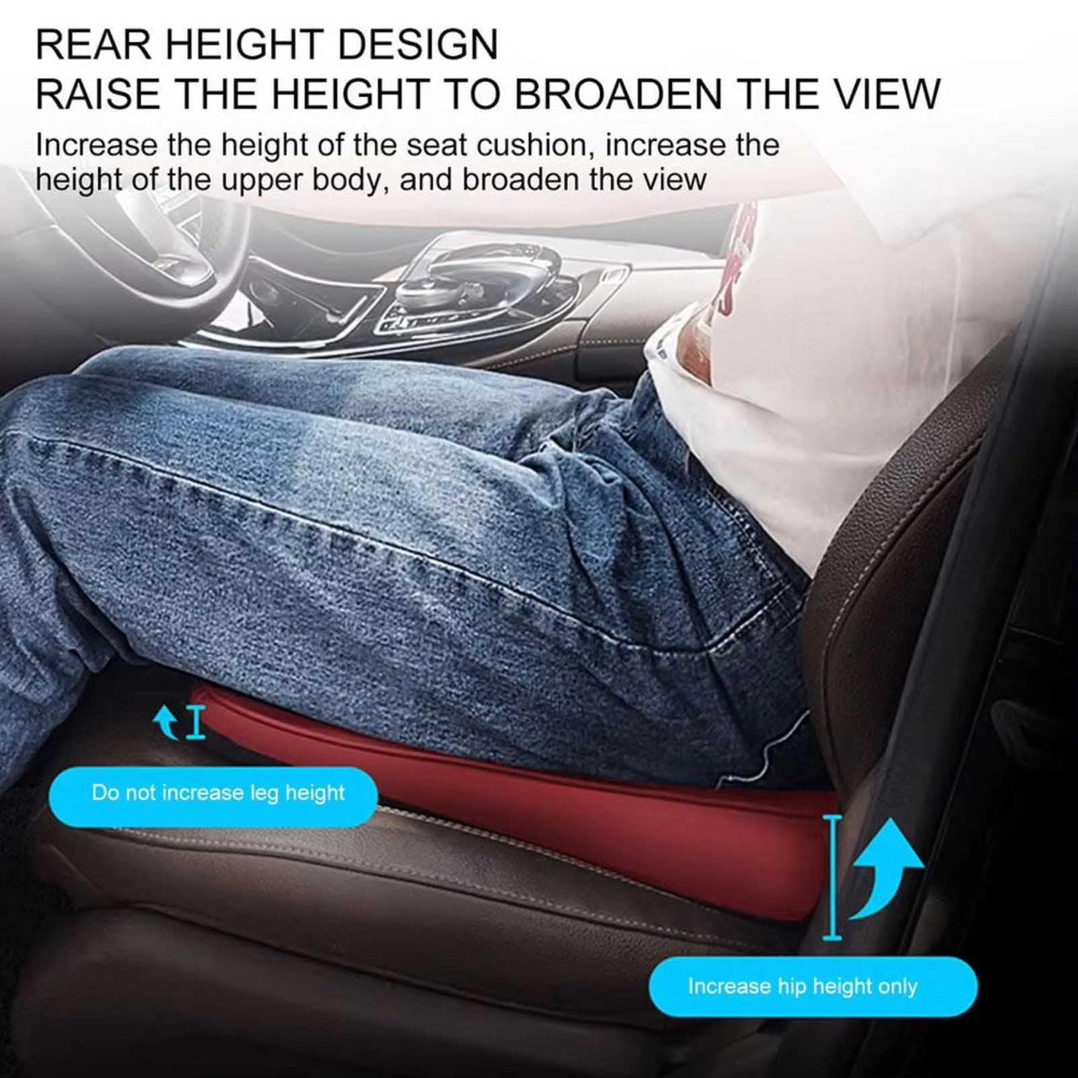 Wedge Shaped Memory Foam Car Seat Cushion Z161150