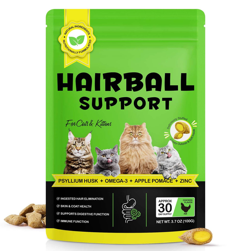 Hairball Remedy Cat Treats Chicken Flavour 100g D98086