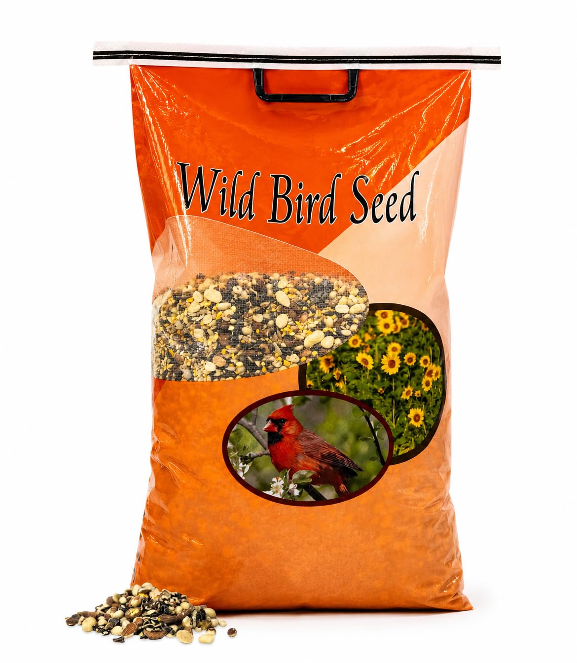 Bird Seed, 20 lb, Nut & Sunflower Seed Blend U4108