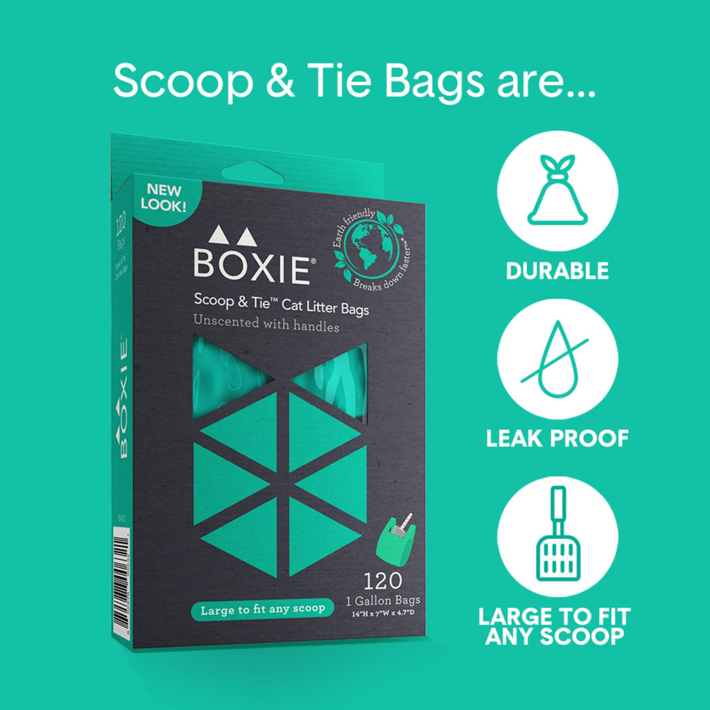 120 Count Leak-Proof Pet Waste Bags with Easy-to-Tie Handles B994921