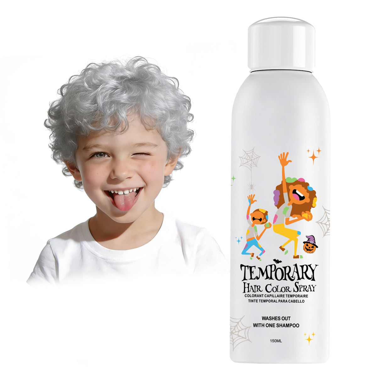White Temporary Hair Color Spray 150ml Y146