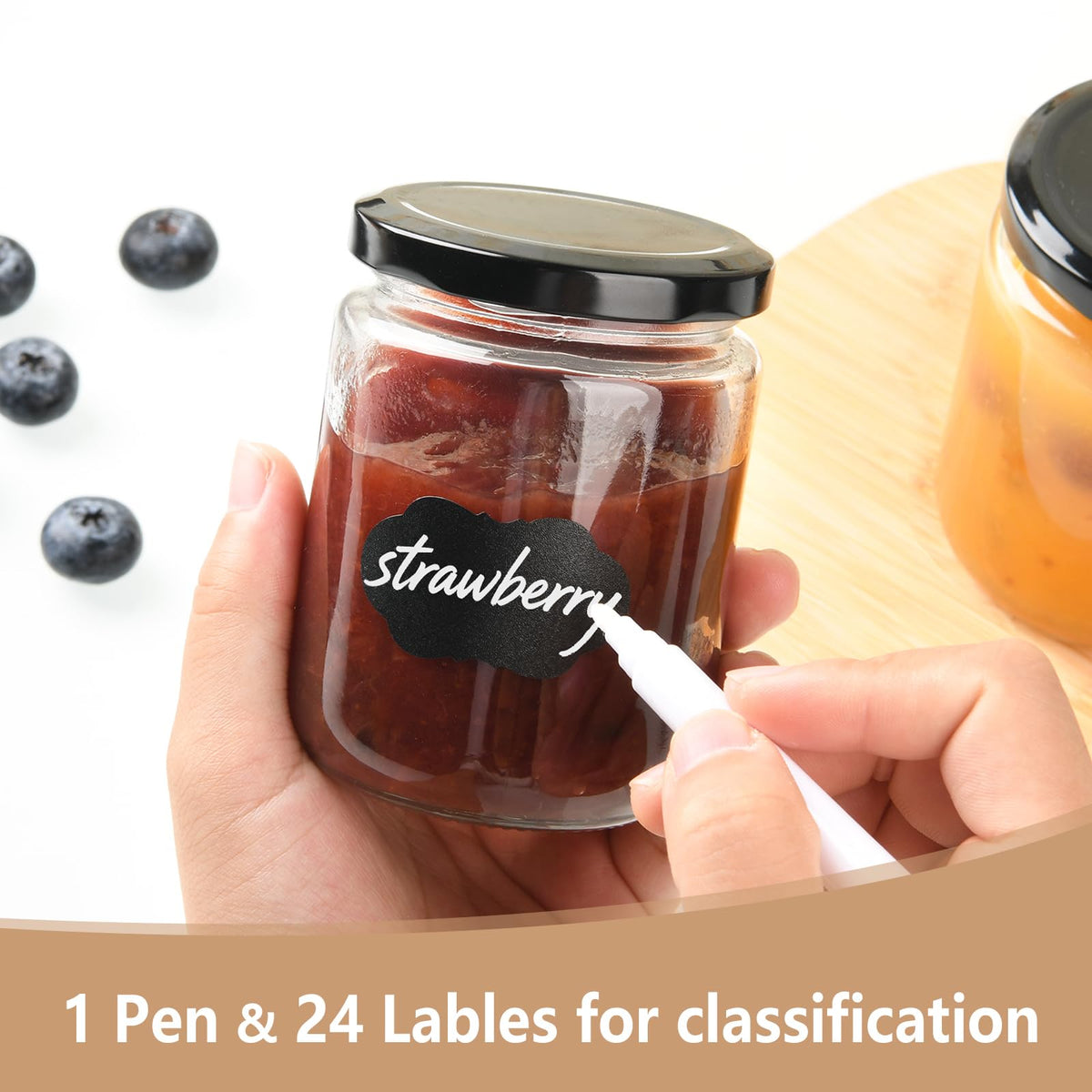 24Pack 12oz Clear Glass Jars with Lids R93861