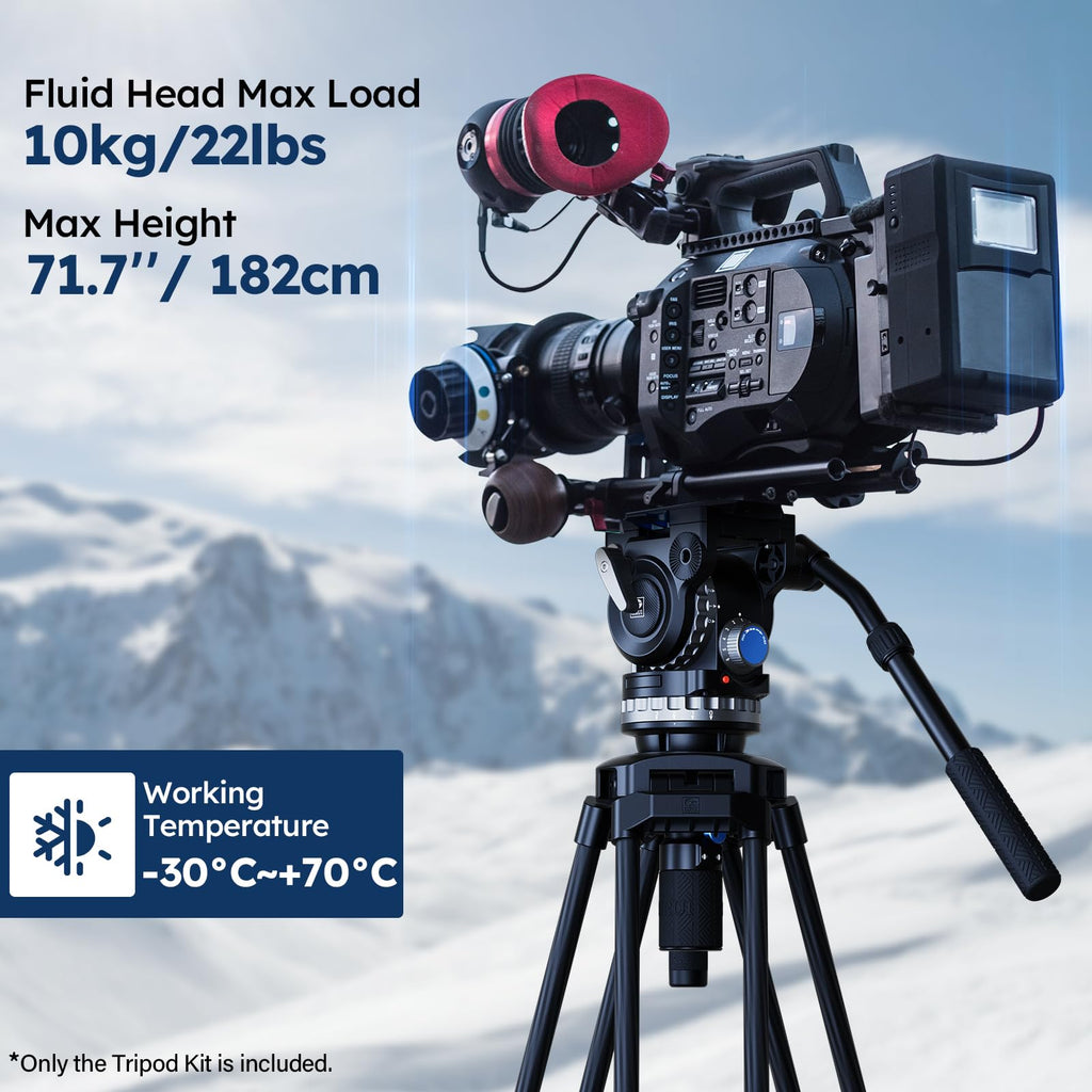 Carbon Fiber Video Tripod with Fluid Head X523