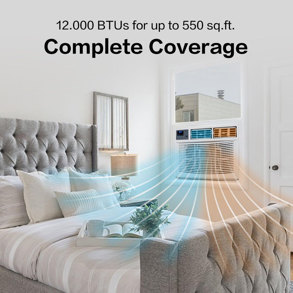 12000 BTU 4-in-1 Window Air Conditioner with Heat E47174
