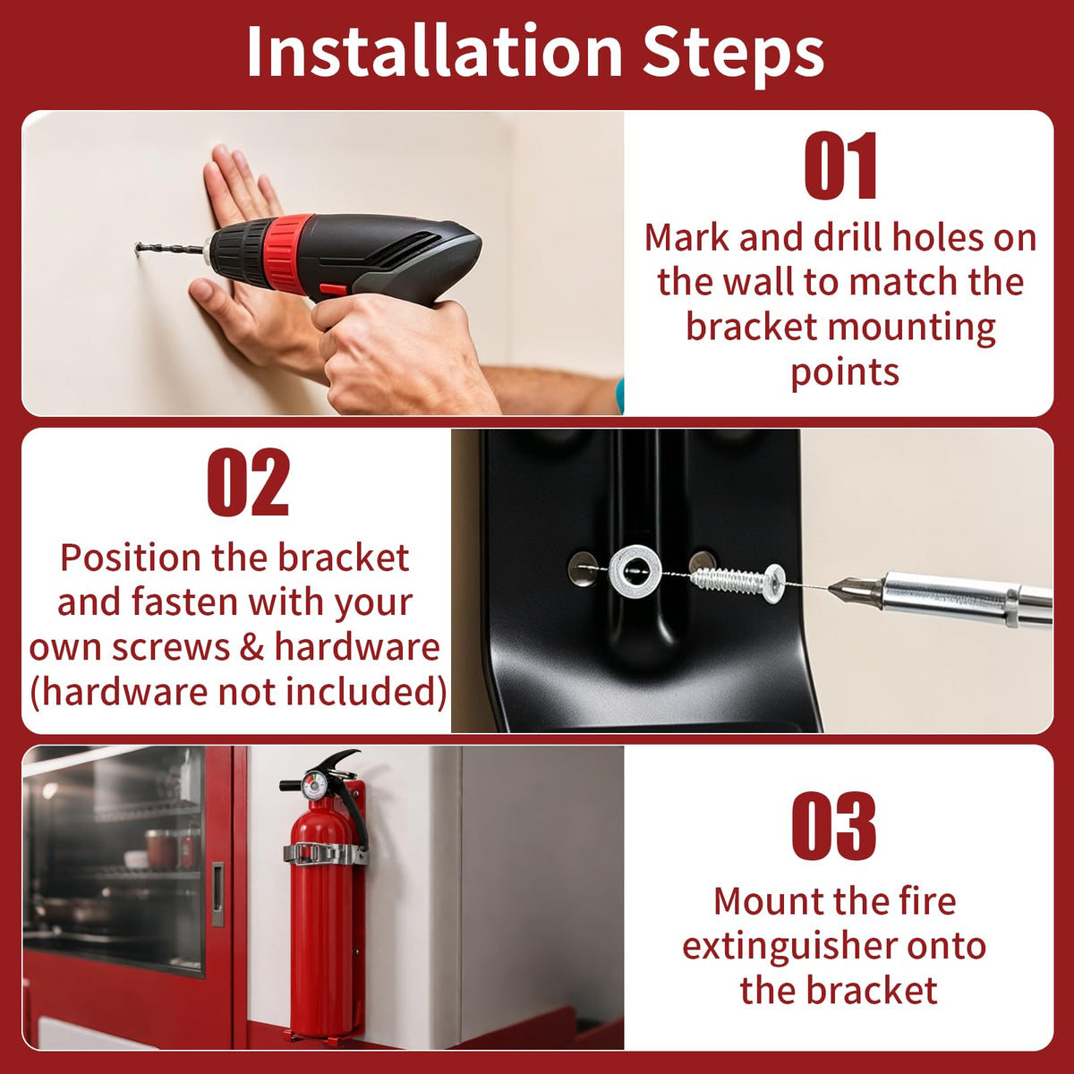 Fire Extinguisher Bracket Quick Release Anti-Vibration Mount Holder B425349