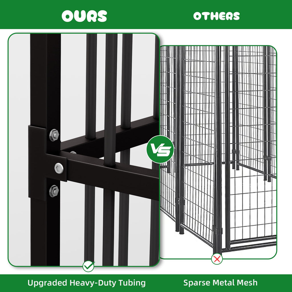 10x20 FT Heavy Duty Outdoor Dog Kennel with Roof M17245