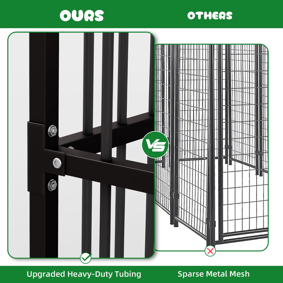 10x20 FT Heavy Duty Outdoor Dog Kennel with Roof M17245