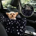 Center Console Dog Car Seat for Small Dogs Under 15 lbs Black Q259