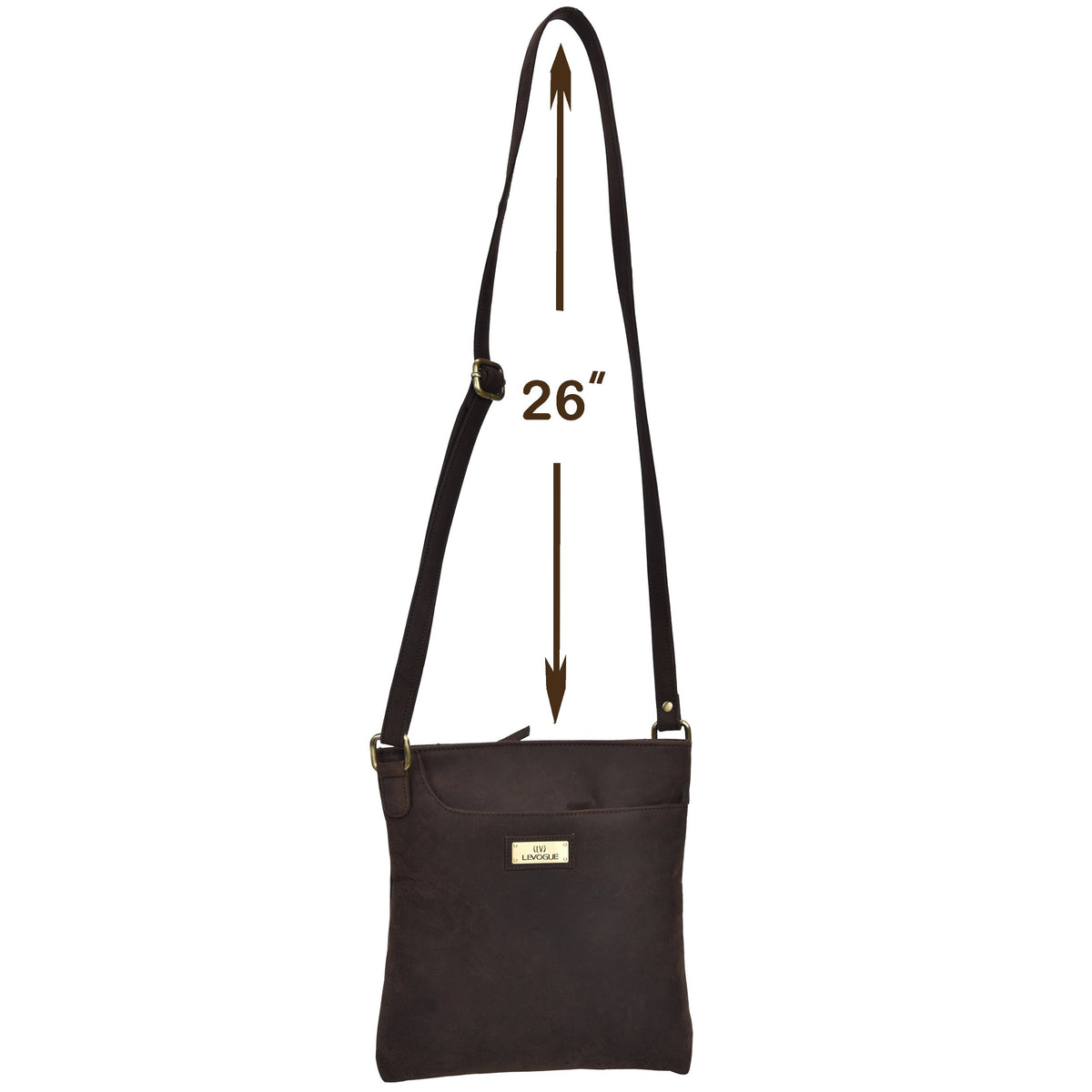 Genuine Leather Women's Crossbody Bag with Adjustable Strap Y43417