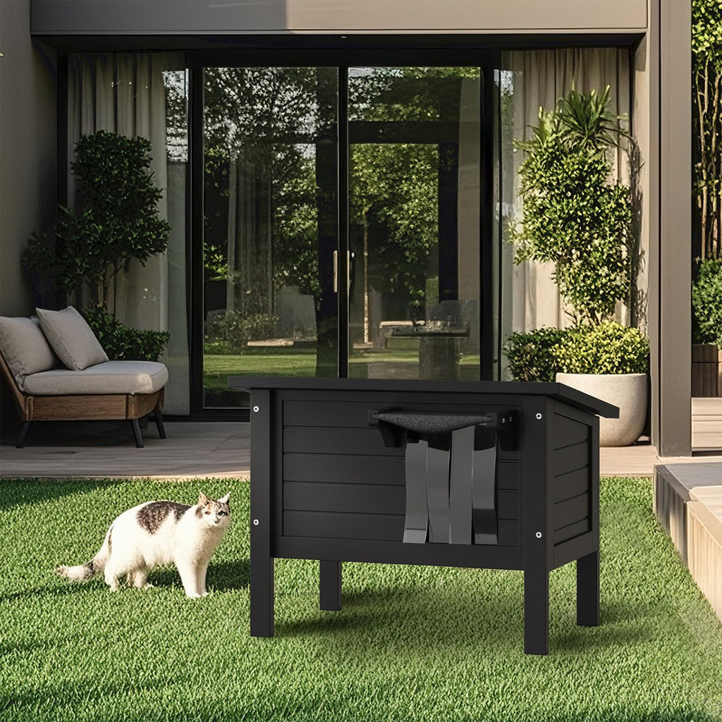 Weatherproof Insulated Solid Wood Outdoor Cat House V3839