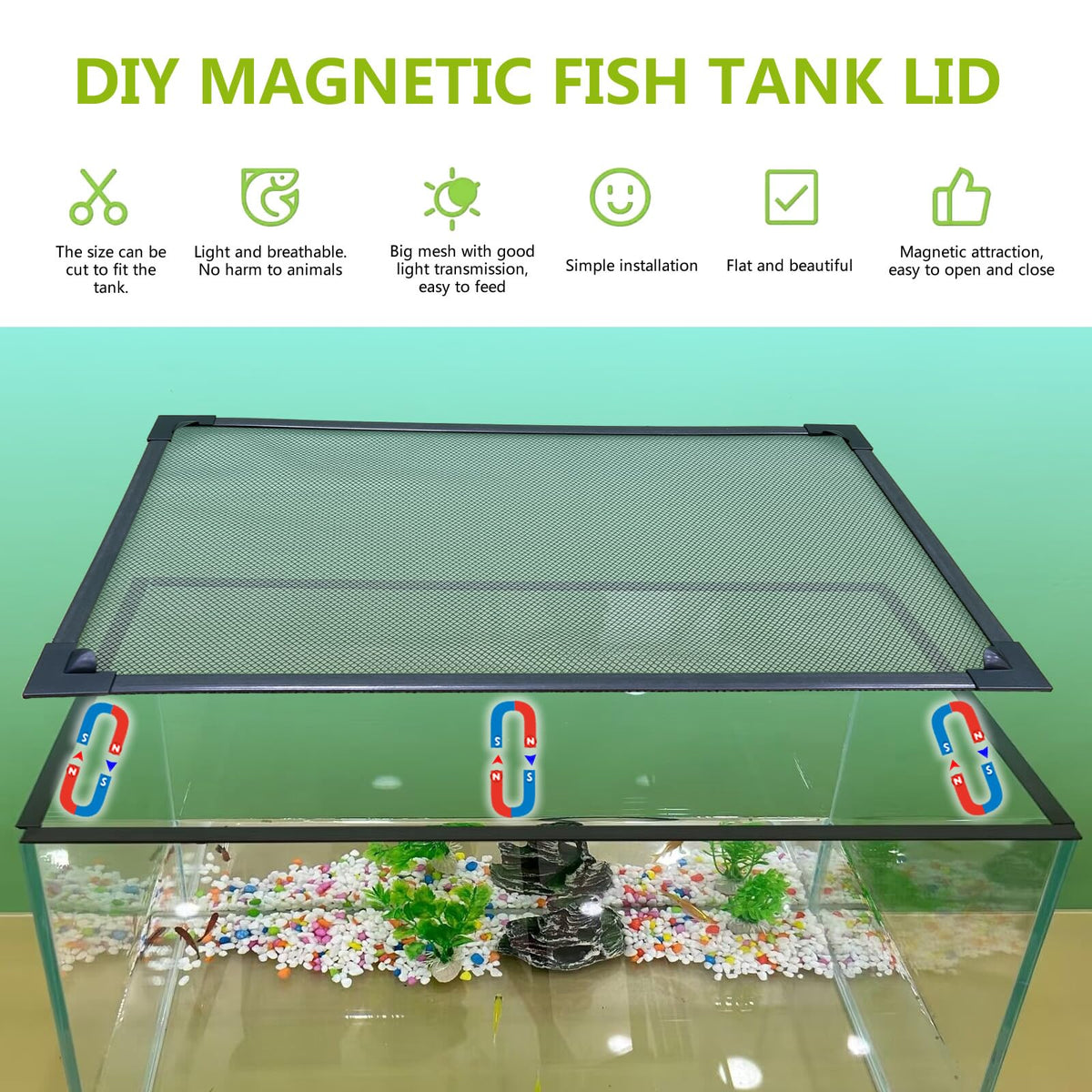 Fish Tank Cover Net Aquarium Lid Mesh Top 39"X19" Z717