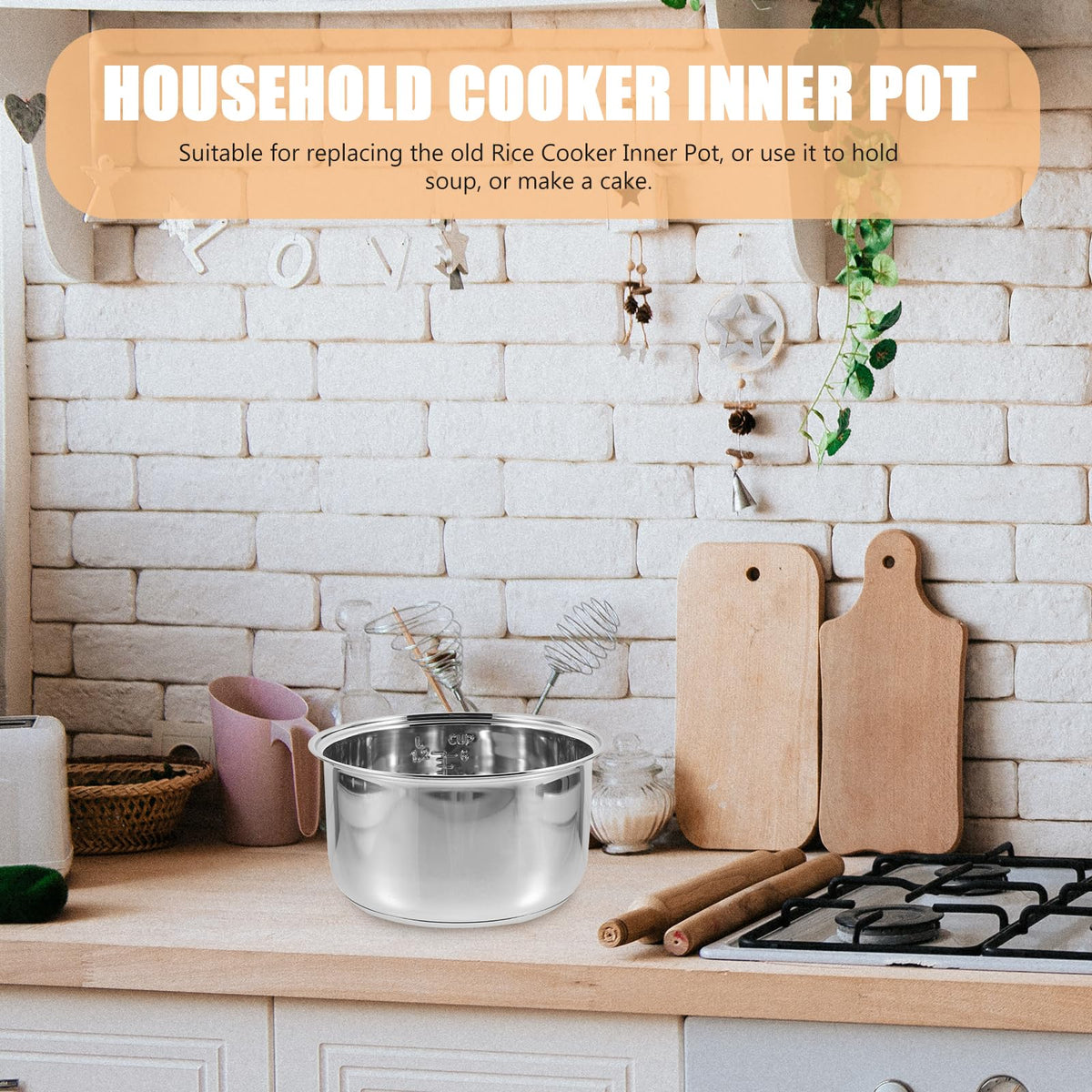 3L Stainless Steel Non-Stick Rice Cooker Inner Pot K5616