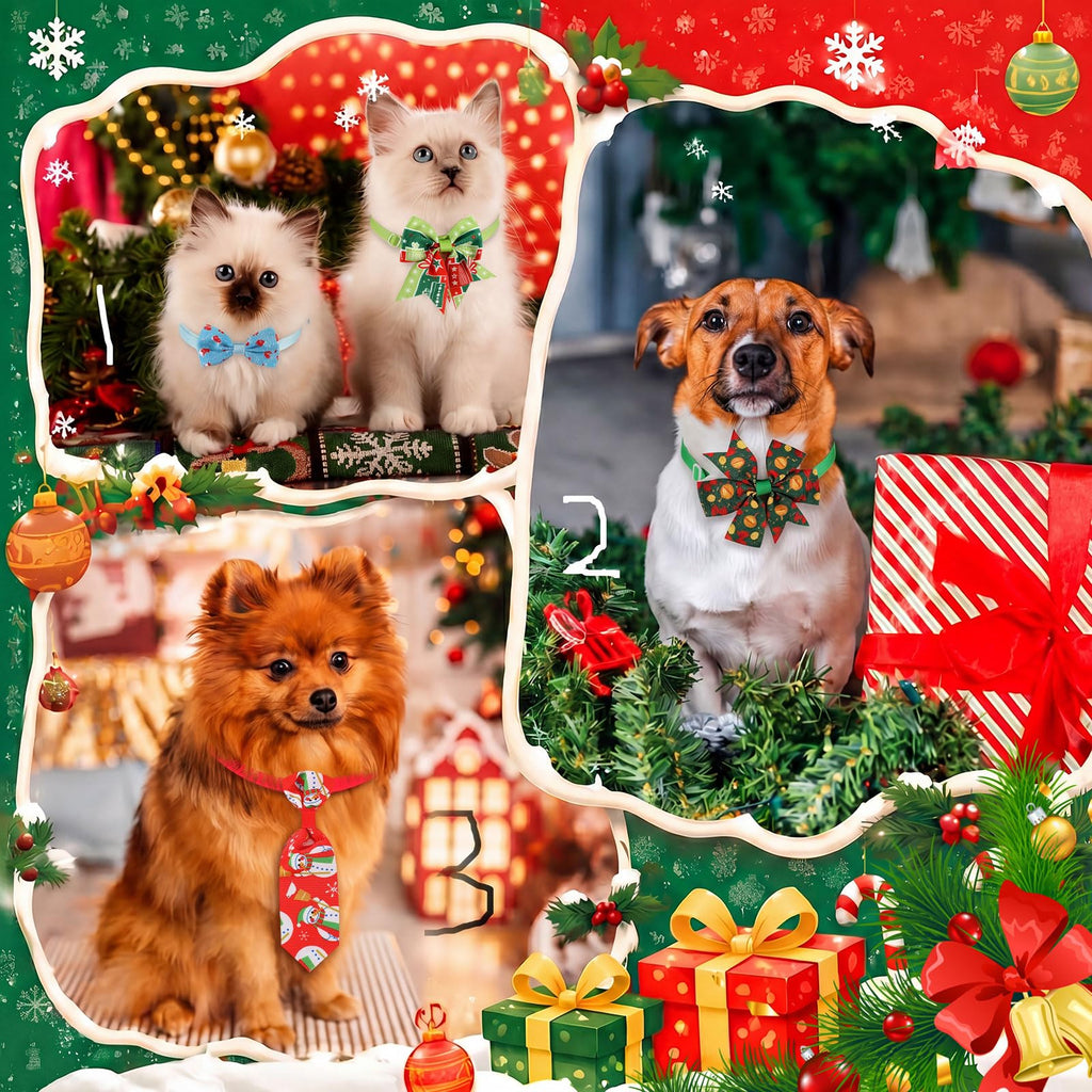 Fall Dog Bow Ties Collars 360 Pcs M7352