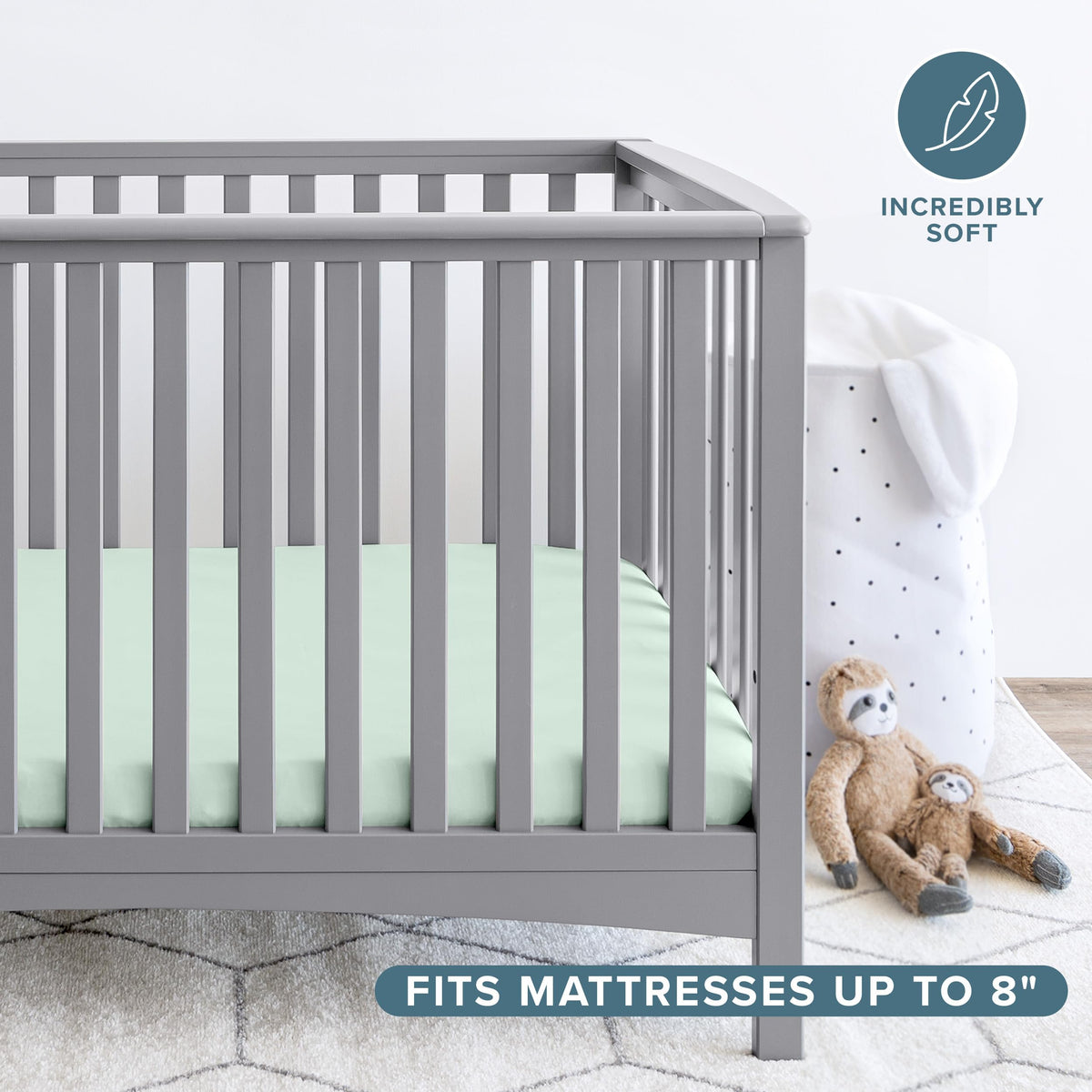 3-Pack Ultra-Soft Microfiber Fitted Crib Sheet H892