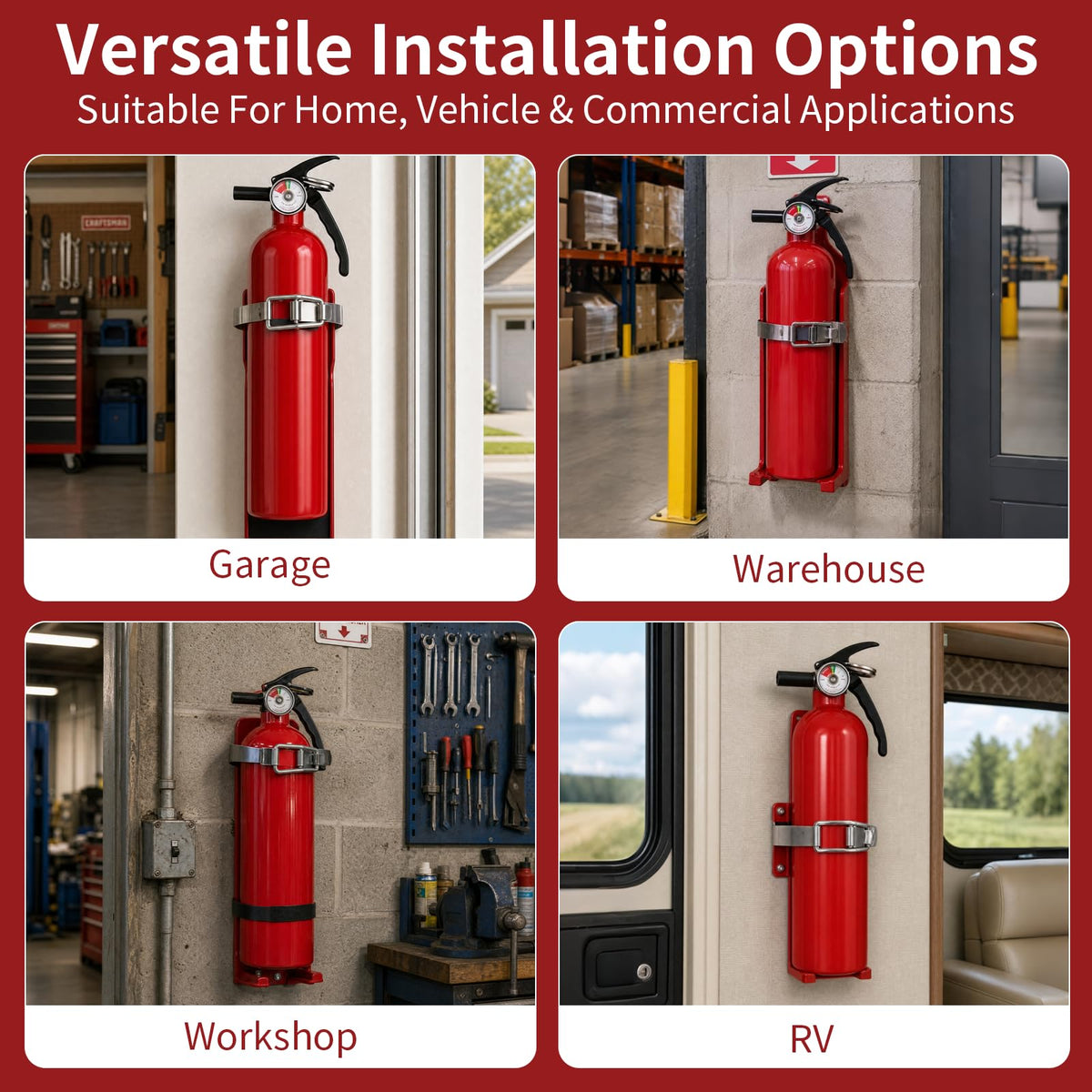 Fire Extinguisher Bracket Quick Release Anti-Vibration Mount Holder B425349