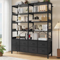 Black 8 Fabric Drawer 7-Tier Bookshelf E957024